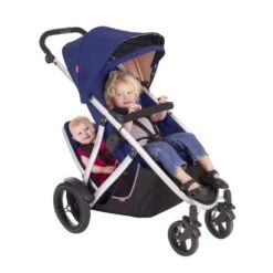 Phil & Teds Vibe3 & Verve 3 Double Kit Cobalt 2016 -Kinderfahrrad 2960 vibe and verve stroller with double kit and 2 kids