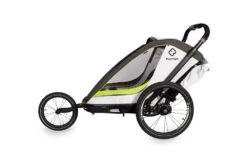 Hamax, Breeze Fahrradanhänger Für Kinder 2023 26 Hamax, Breeze Fahrradanhänger Für Kinder 2023 -Kinderfahrrad ham400201 hamax breeze white green jogger side