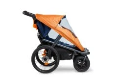 TFK Velo + Deichsel, Fahrradanhänger-Zwillingskinderwagen, Marine-schwarz -Kinderfahrrad rs1406 t v2 s 334 wetterschutz 2 scr 54309 1200x800 1