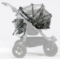 TFK Regenschutz Für Duo Und Trio Kinderwagen -Kinderfahrrad rs3865 regenschutz duo lsg0